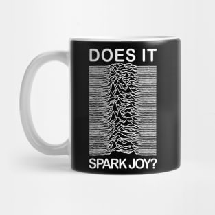 Does It Spark Joy / Humorous Unknown Pleasures Parody Design Mug